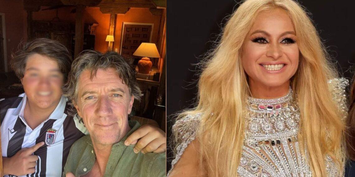 Hijo-de-paulina-rubio - Salud Regia Split Image: Left Two Men Posing for a Selfie in a Cozy Room; Right a Blonde Woman in a Sparkling Silver Outfit Smiling. - Salud Regia